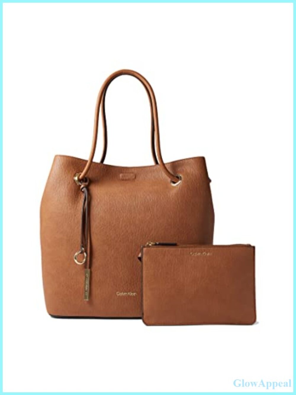 Vegan Leather North South Tote with Removable Wristlet